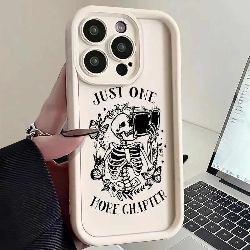 Skeleton & Butterfly Pattern Phone Case