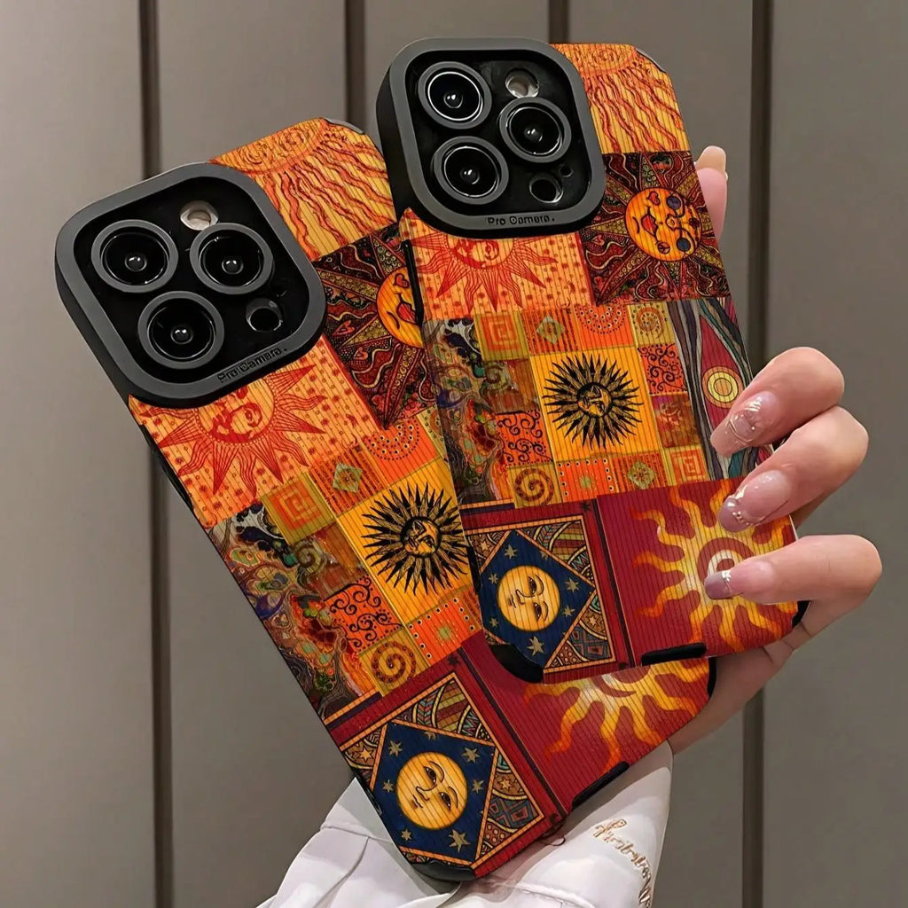 Artistic Sun Pattern Phone Case