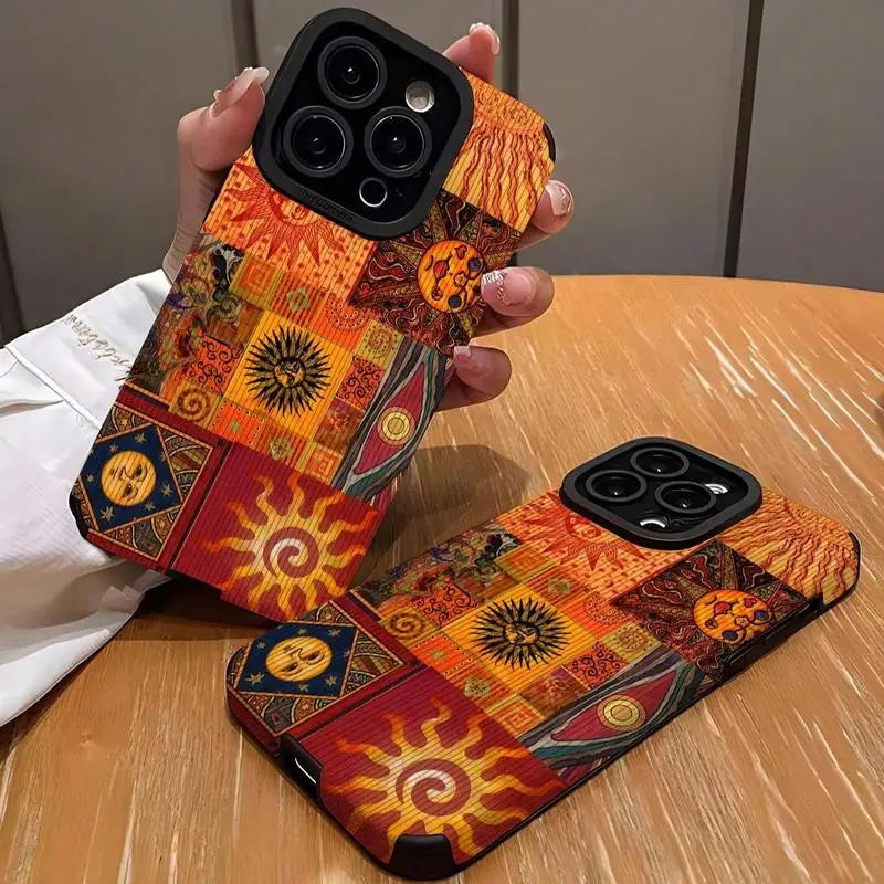 Artistic Sun Pattern Phone Case