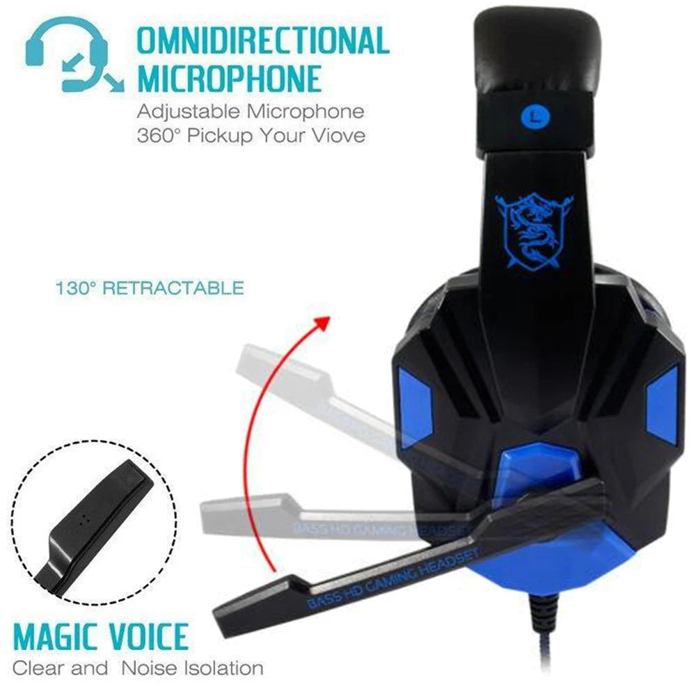 Wired PS4/PS5/Xbox/Smartphone/PC Headset Gaming