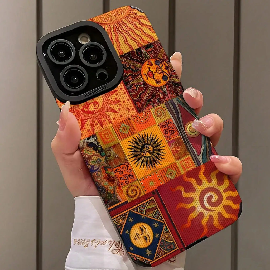 Artistic Sun Pattern Phone Case