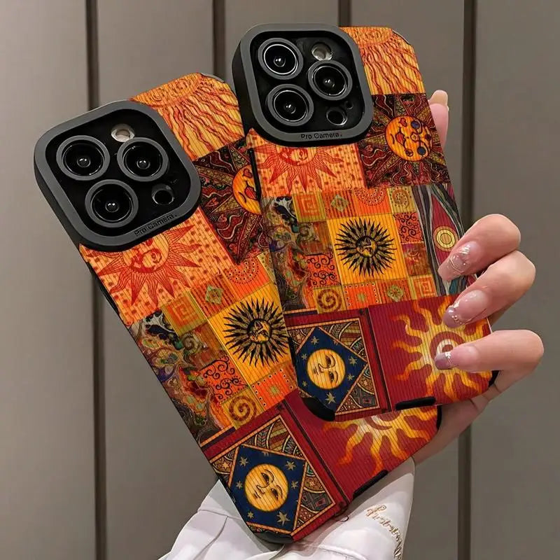 Artistic Sun Pattern Phone Case