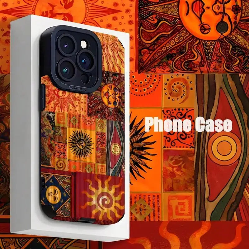 Artistic Sun Pattern Phone Case