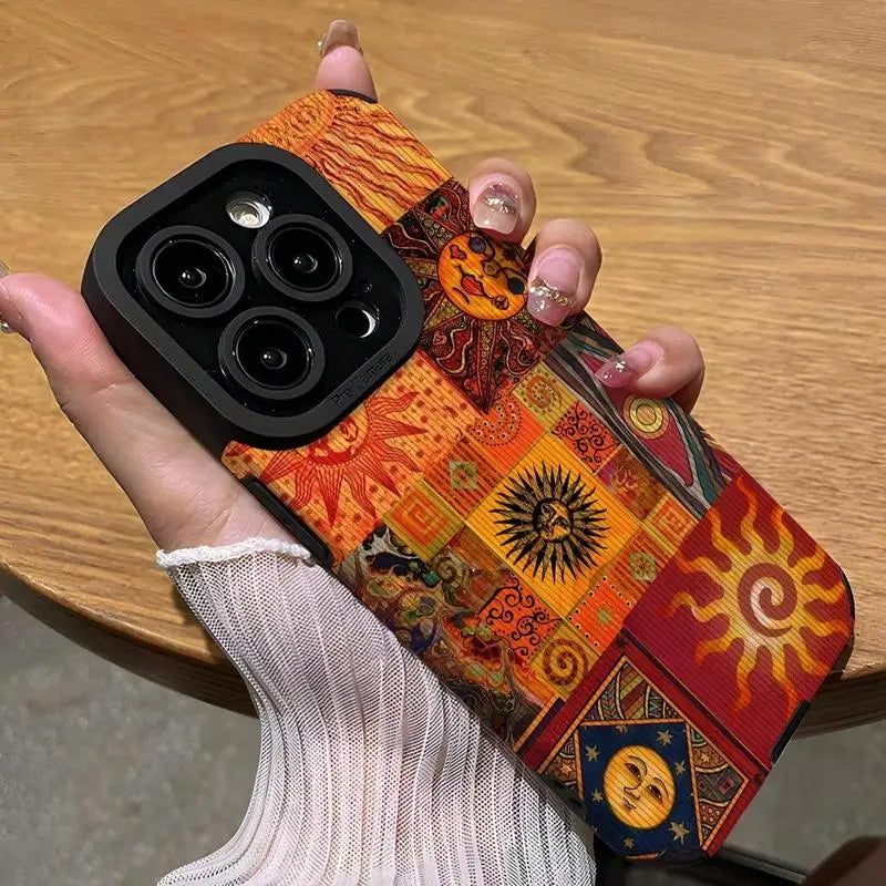 Artistic Sun Pattern Phone Case