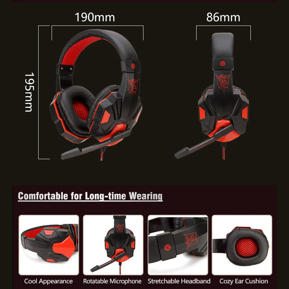 Wired PS4/PS5/Xbox/Smartphone/PC Headset Gaming